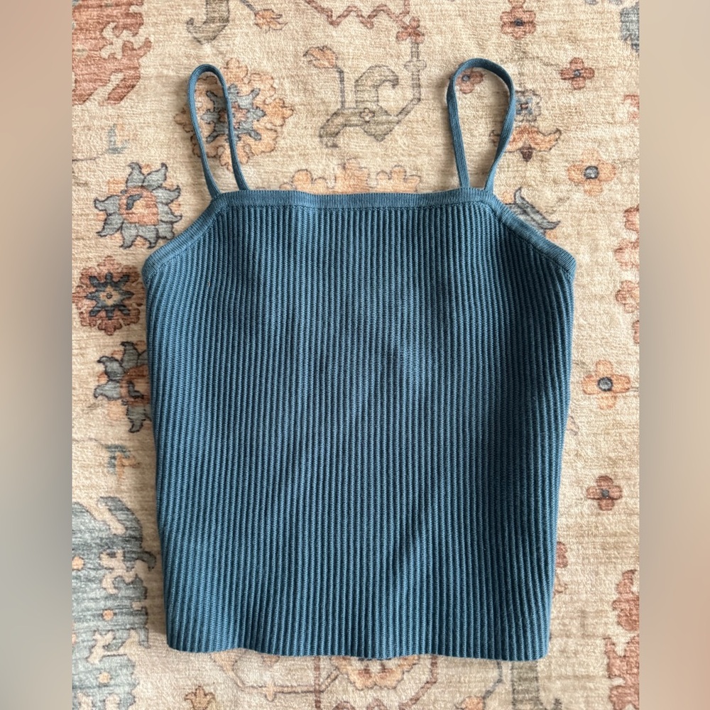 NWOT Abercrombie & Fitch Blue Ribbed Top